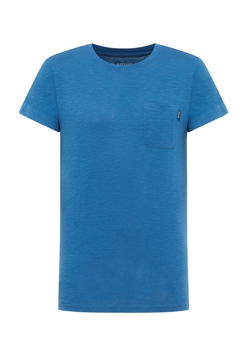 Klassisches Rundhalsshirt mit Brusttasche