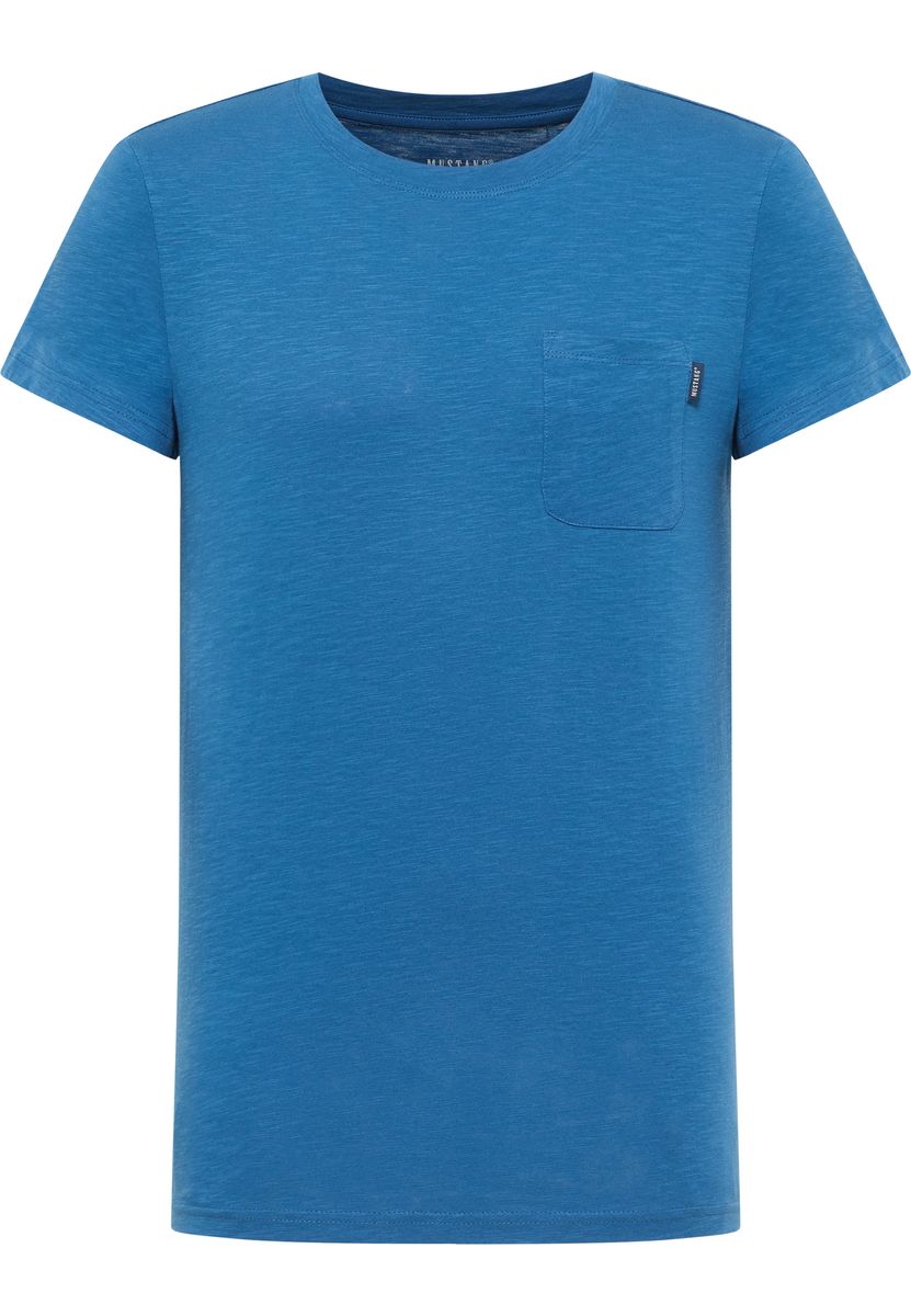 Klassisches Rundhalsshirt mit Brusttasche