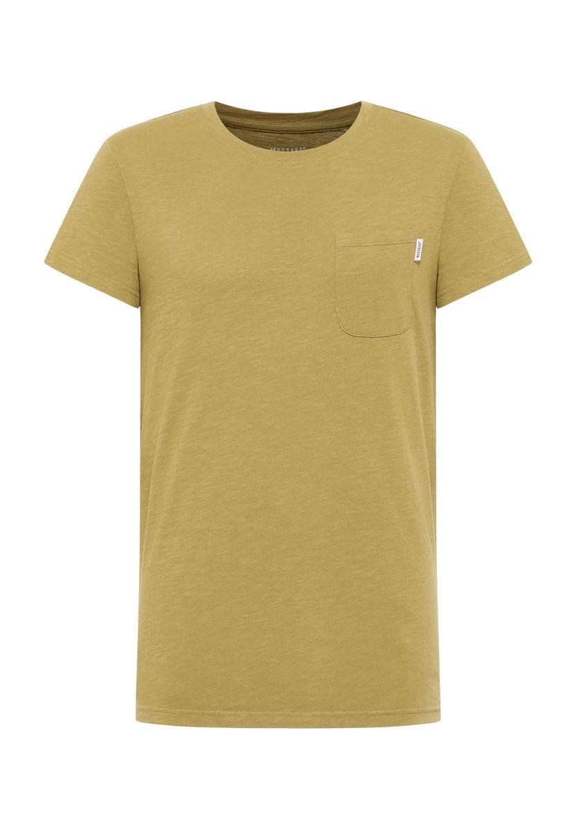Klassisches Rundhalsshirt mit Brusttasche