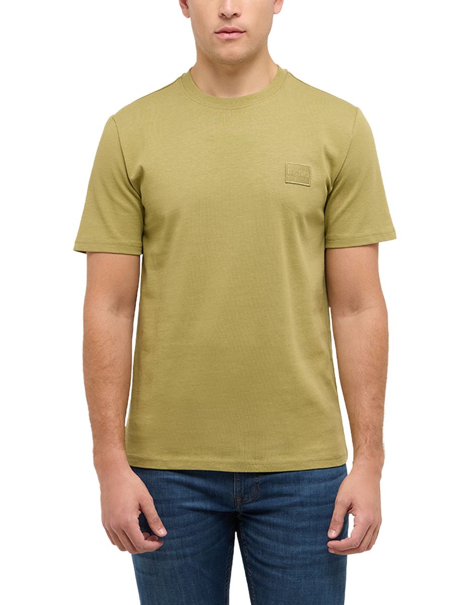 Minimalistisches Baumwoll-T-Shirt mit Patch