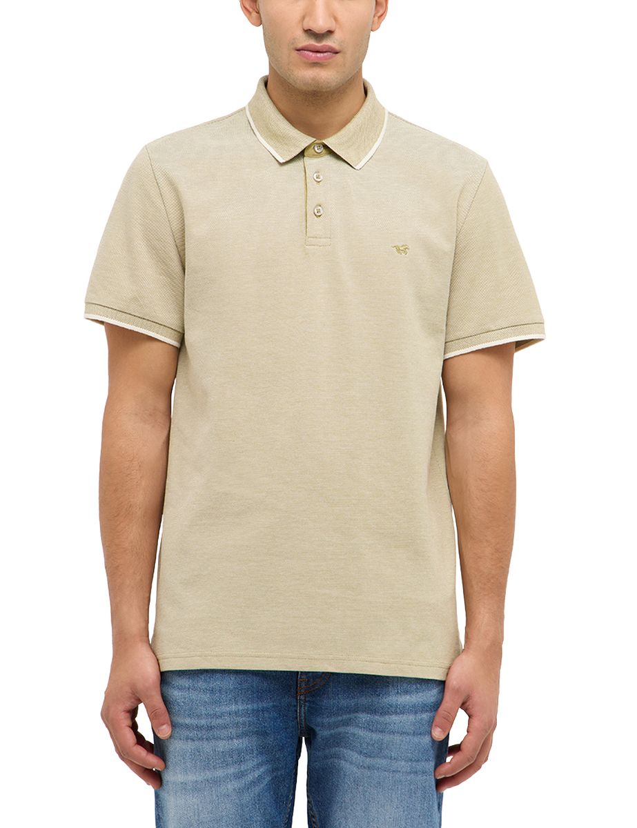 Klassisches Piqué-Poloshirt mit Kontraststreifen