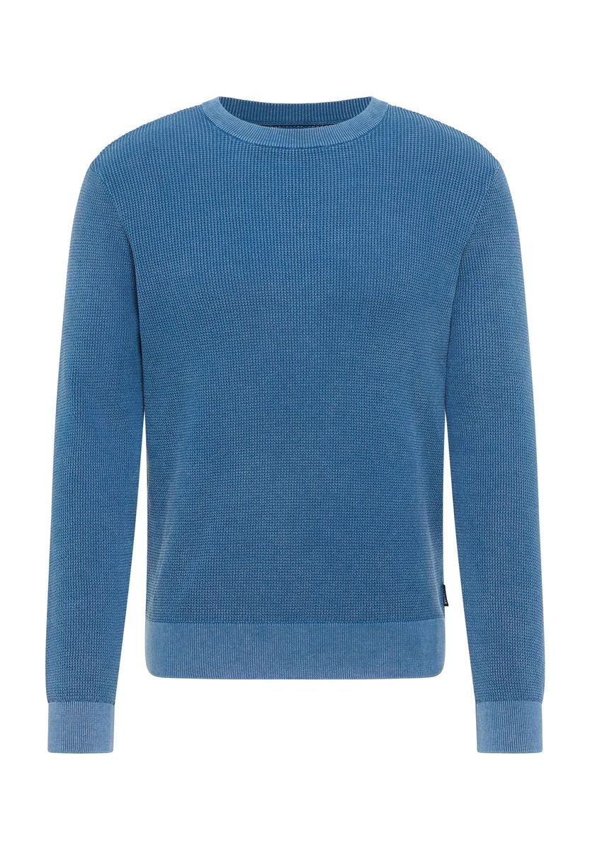 Strukturierter Strickpullover mit Rundhalsausschnitt