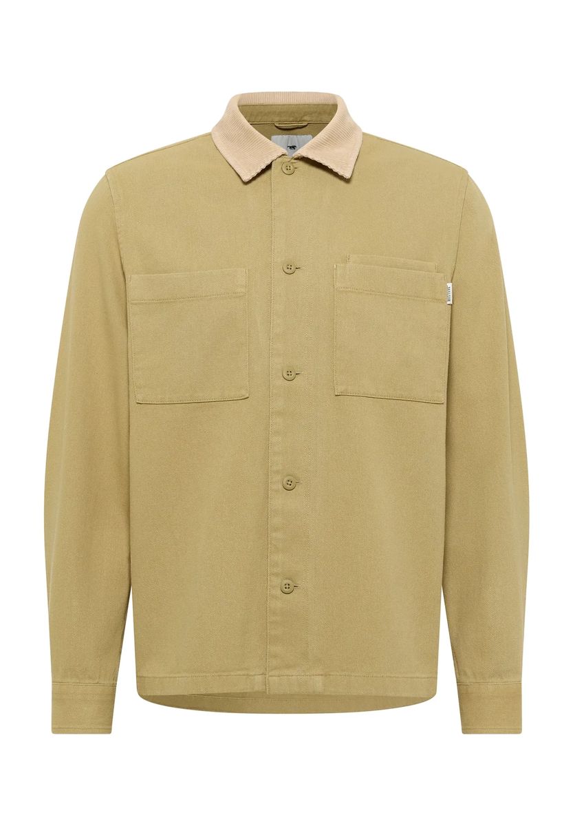 Overshirt mit Cordkragen im Regular-Fit