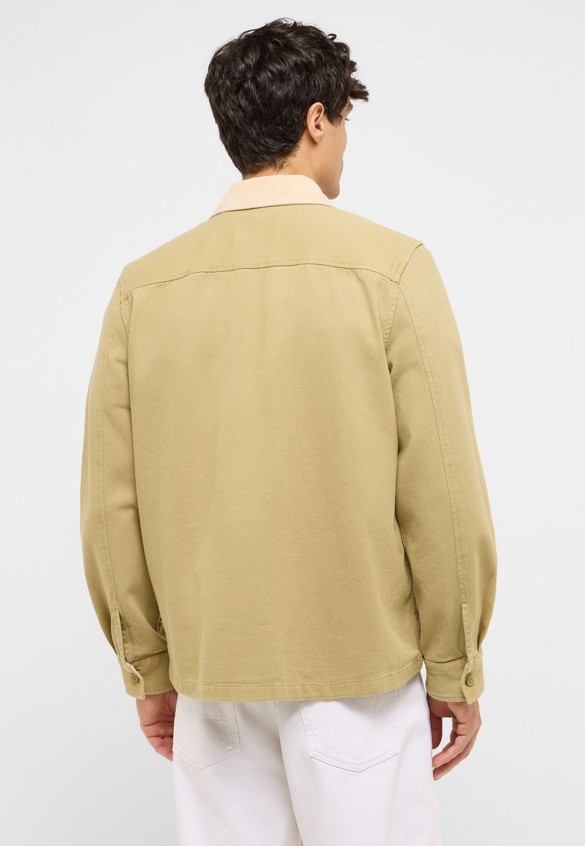 Overshirt mit Cordkragen im Regular-Fit
