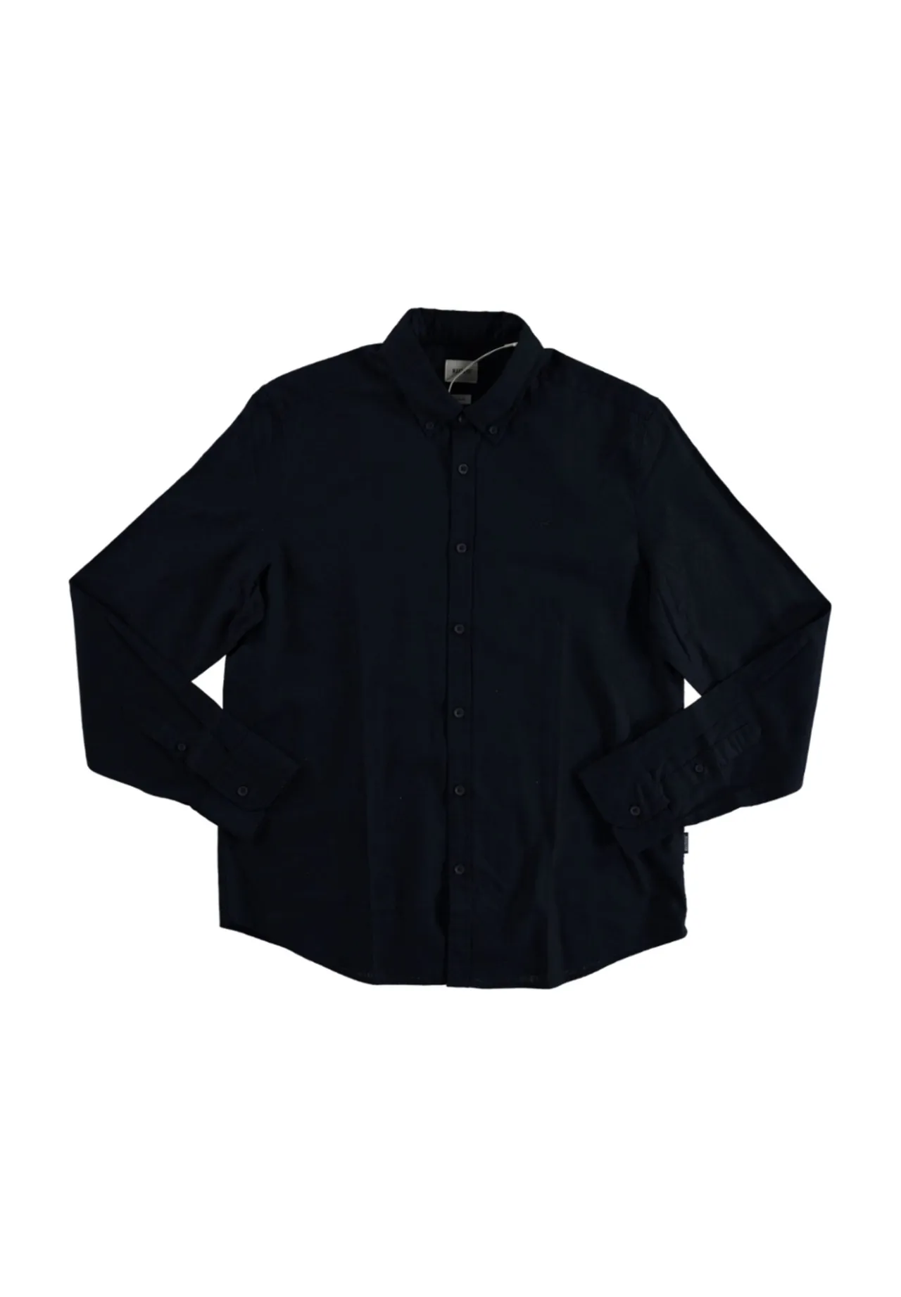 Button-Down Freizeithemd aus Leinen-Baumwolle