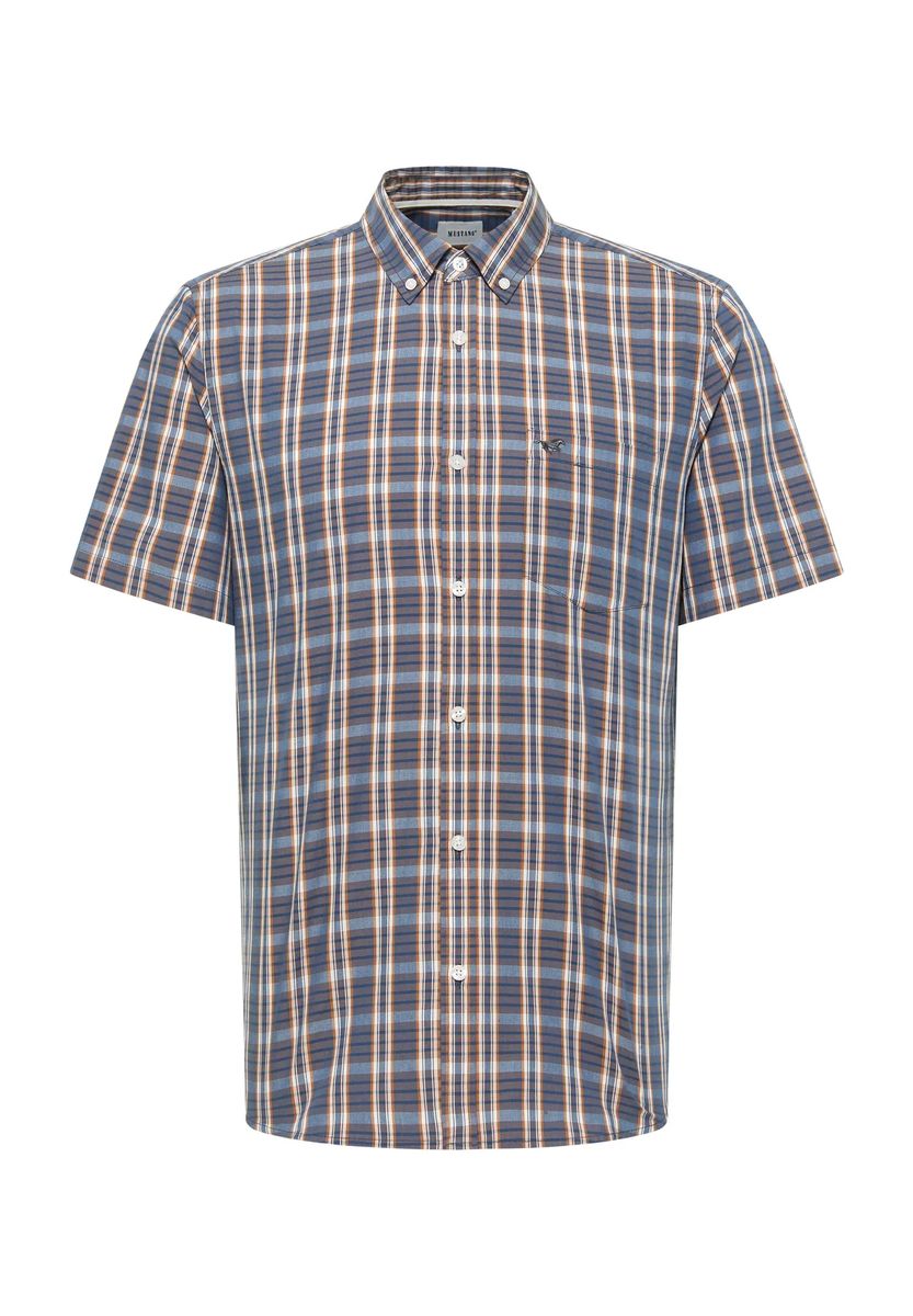 Kariertes Slim-Fit Button-Down Hemd