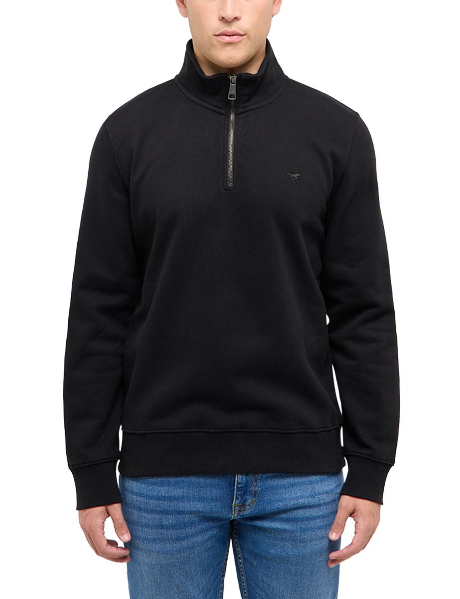 Half-Zip Sweatshirt mit Logo-Stickerei