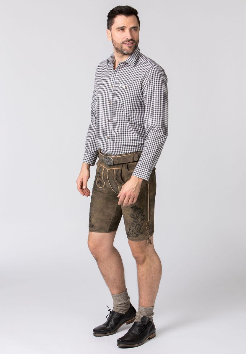 Klassisches Gingham-Karo Langarmhemd