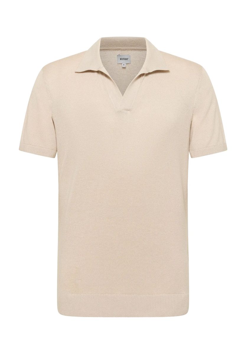 Strick-Polo mit Johnny-Kragen