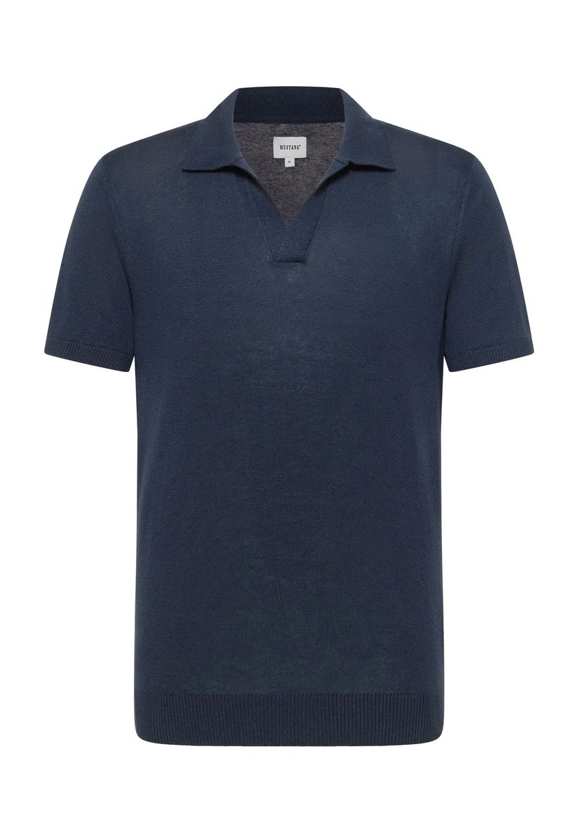 Kurzärmliges Feinstrick-Poloshirt