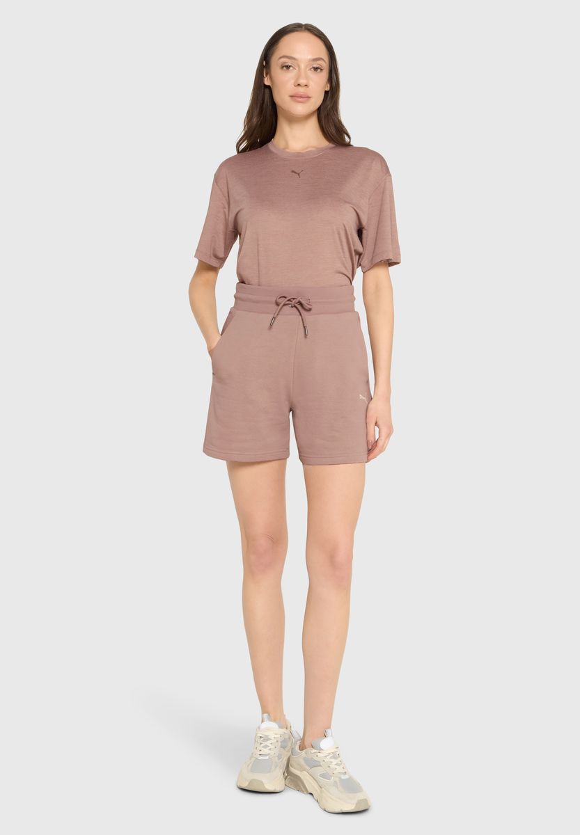 High-Waist Sweatshorts mit Kordelzug