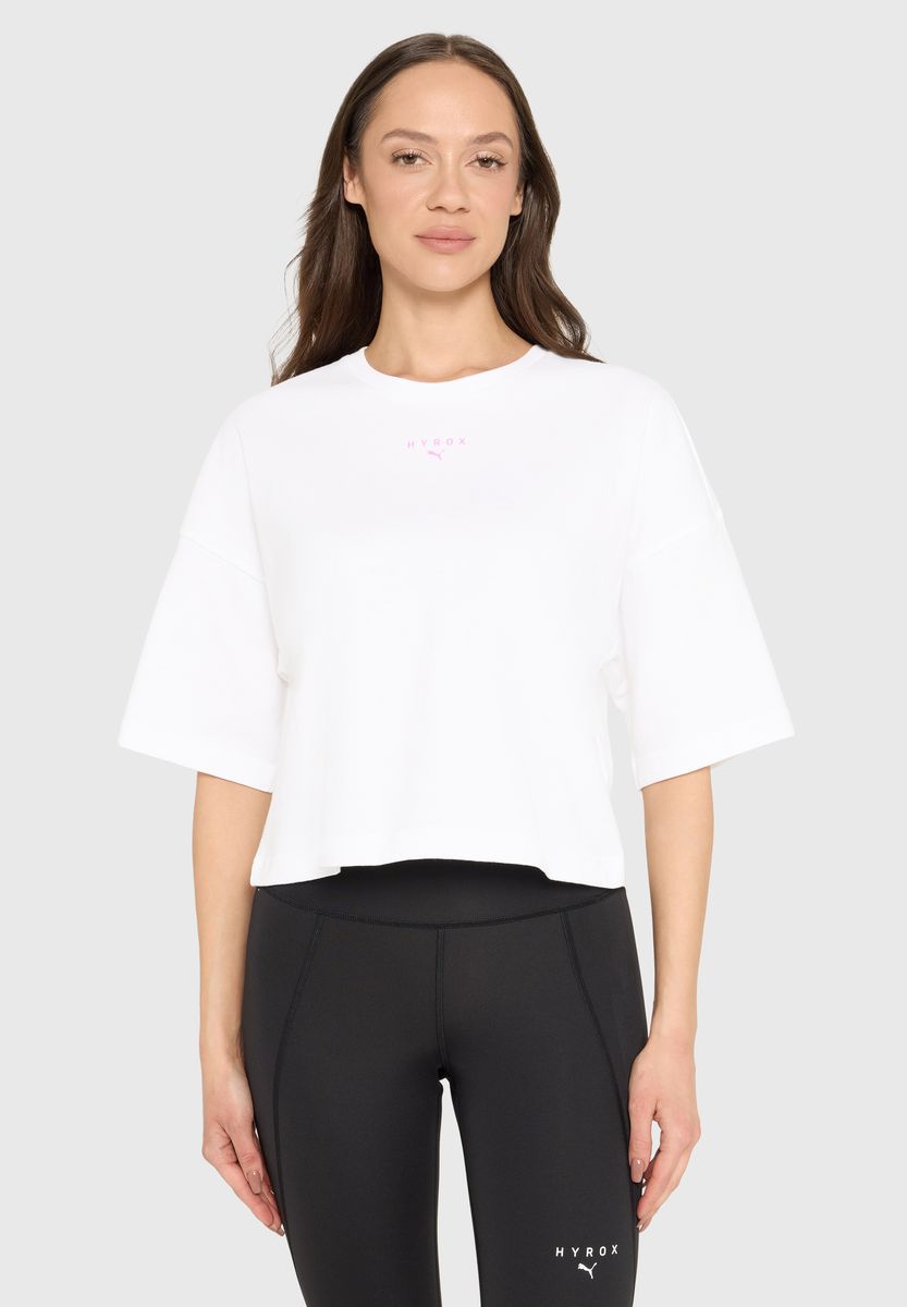 Boxy Cropped Trainings-Shirt mit Grafik