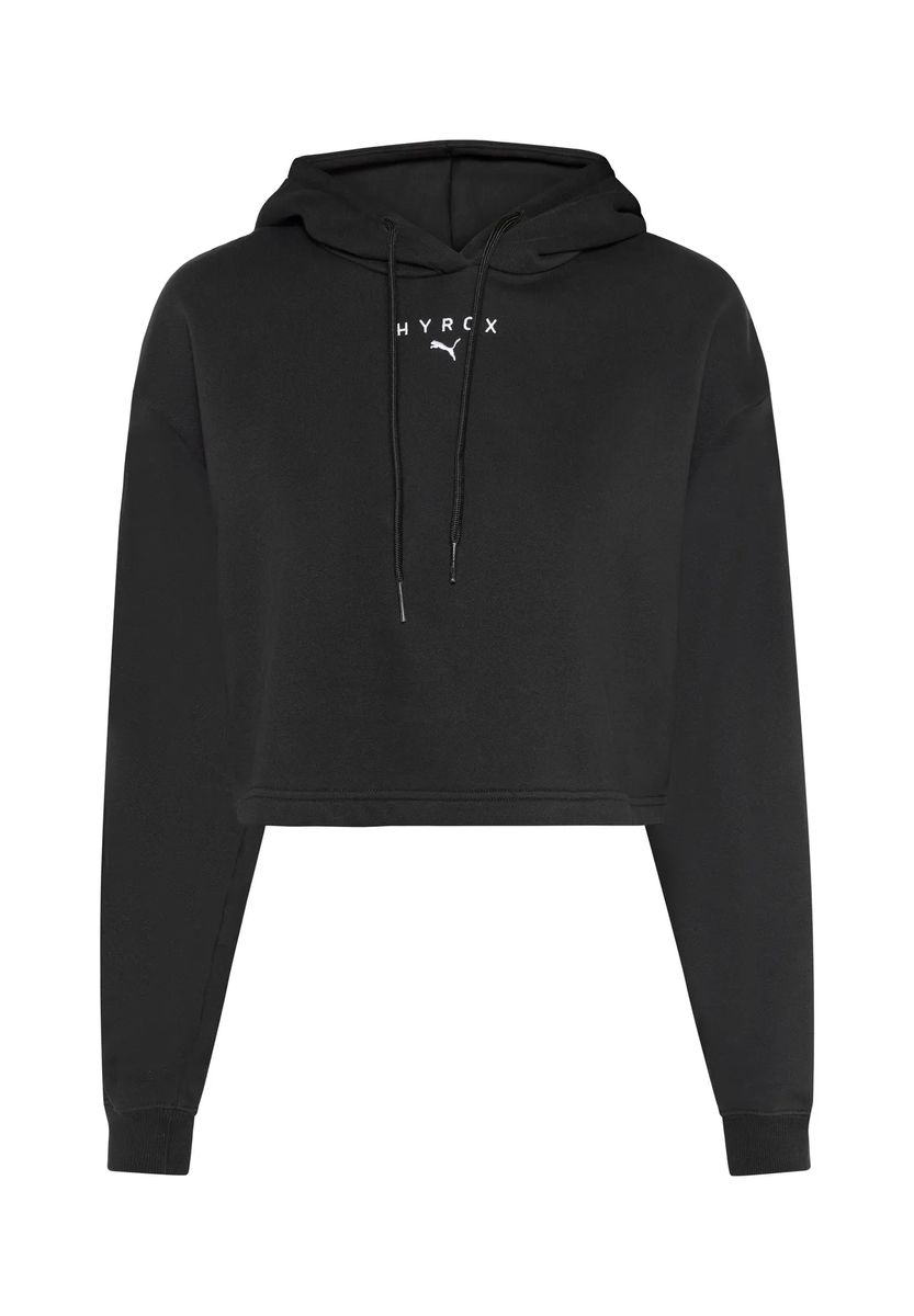 Kurzer Fitness-Hoodie mit Grafikprint