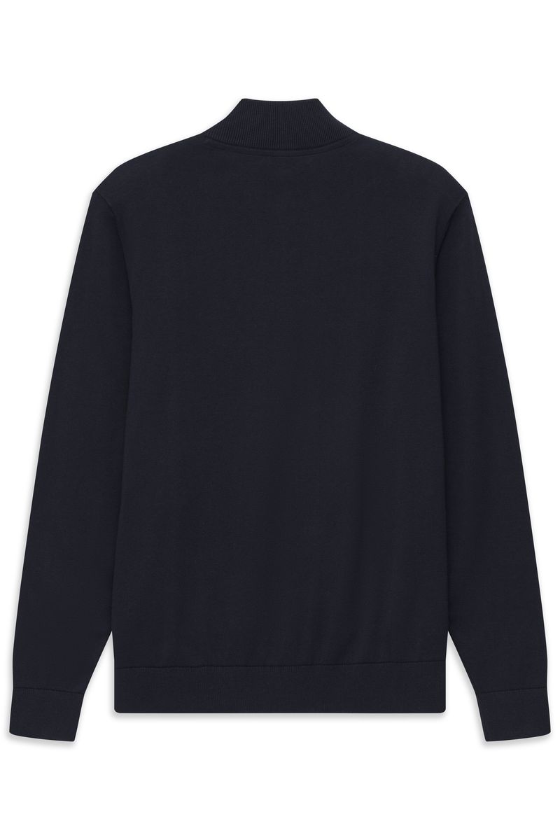 Klassischer Full-Zip-Cardigan mit Stehkragen