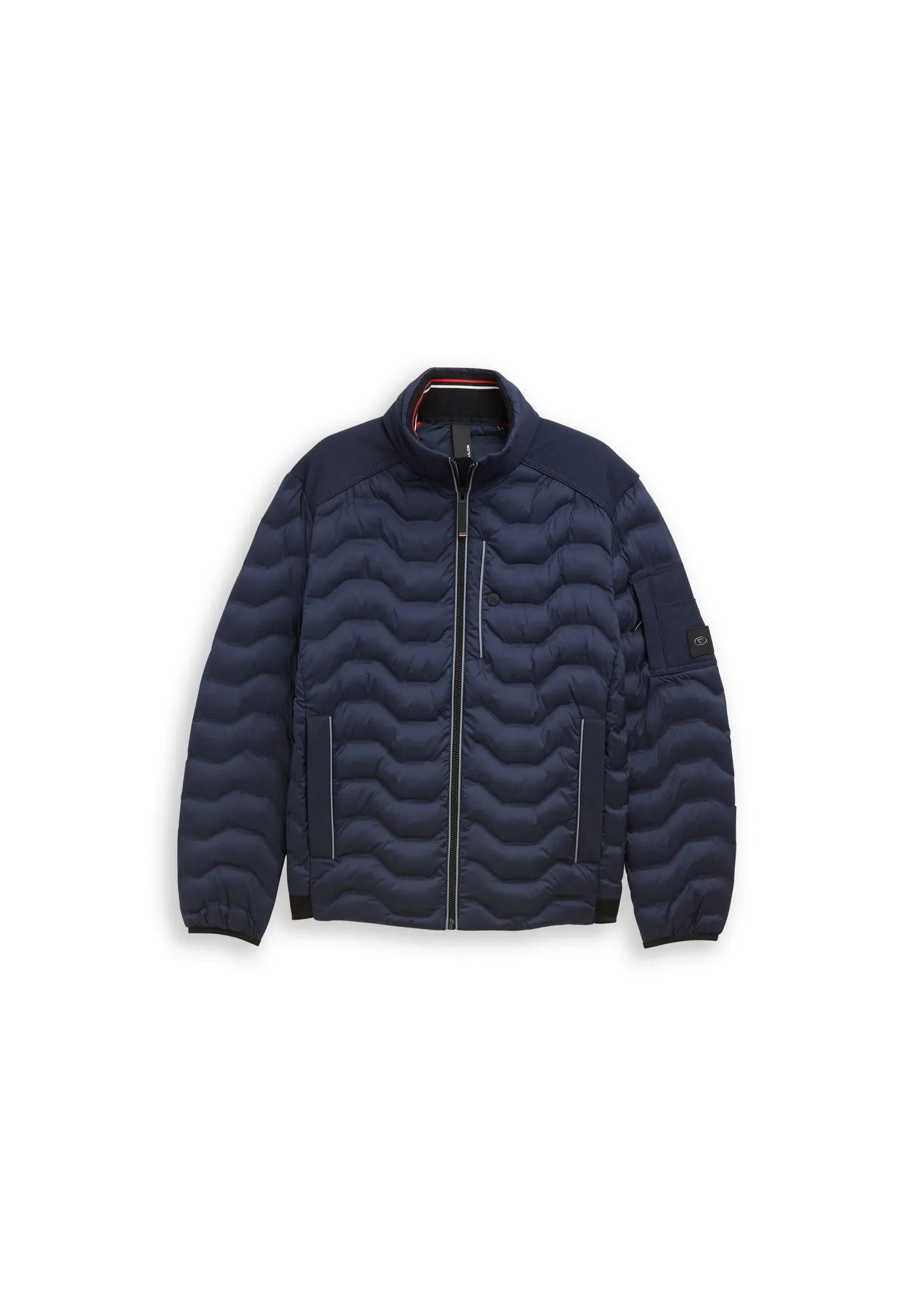 Gesteppte Hybrid-Leichtjacke mit Wellenmuster