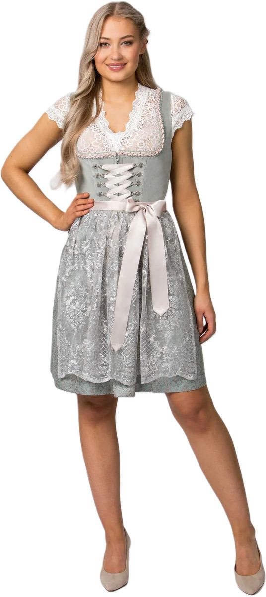 Elegantes Dirndl-Kleid aus Samt und Spitze