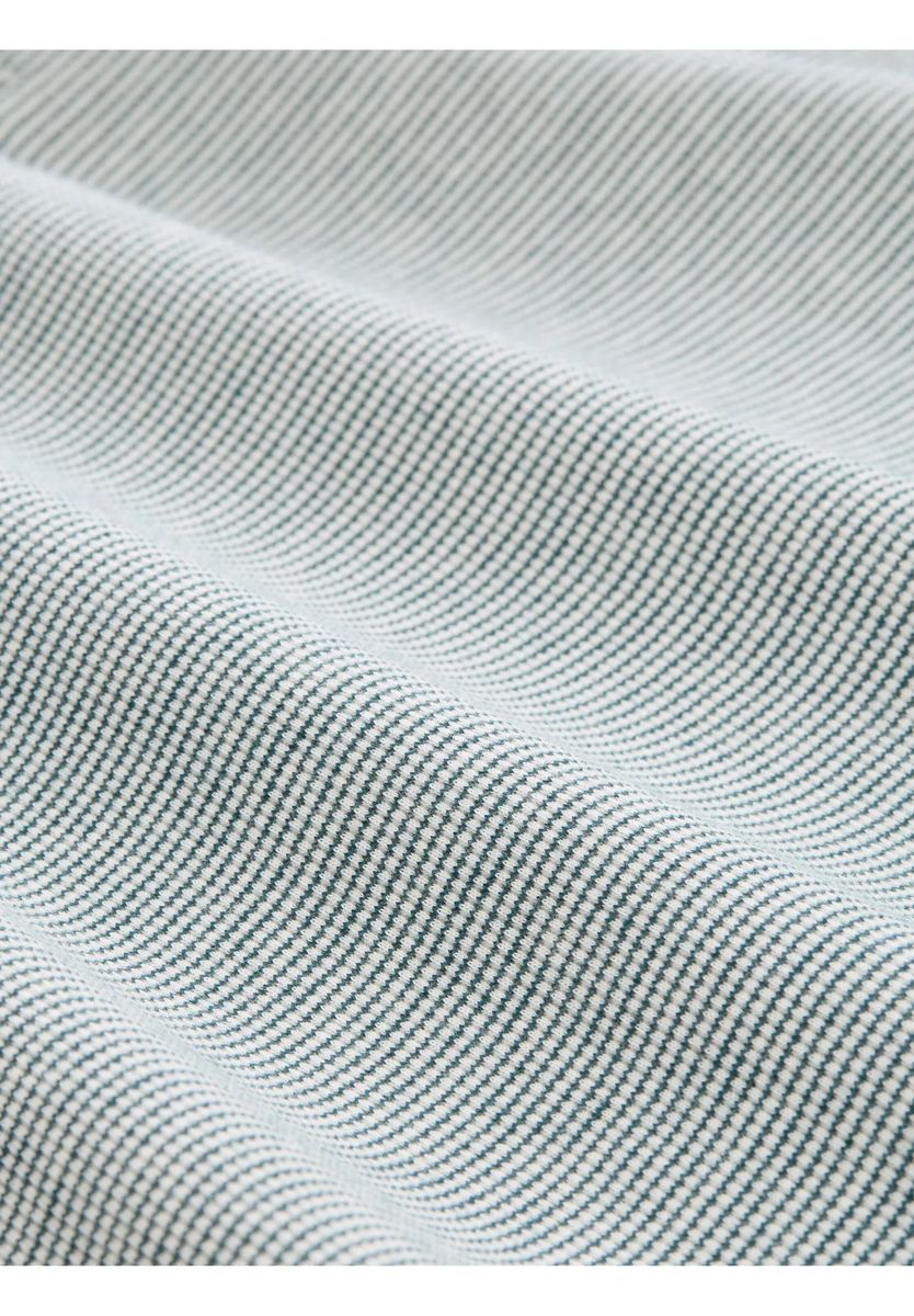 Gestreiftes Henley-Shirt mit Krempelärmeln