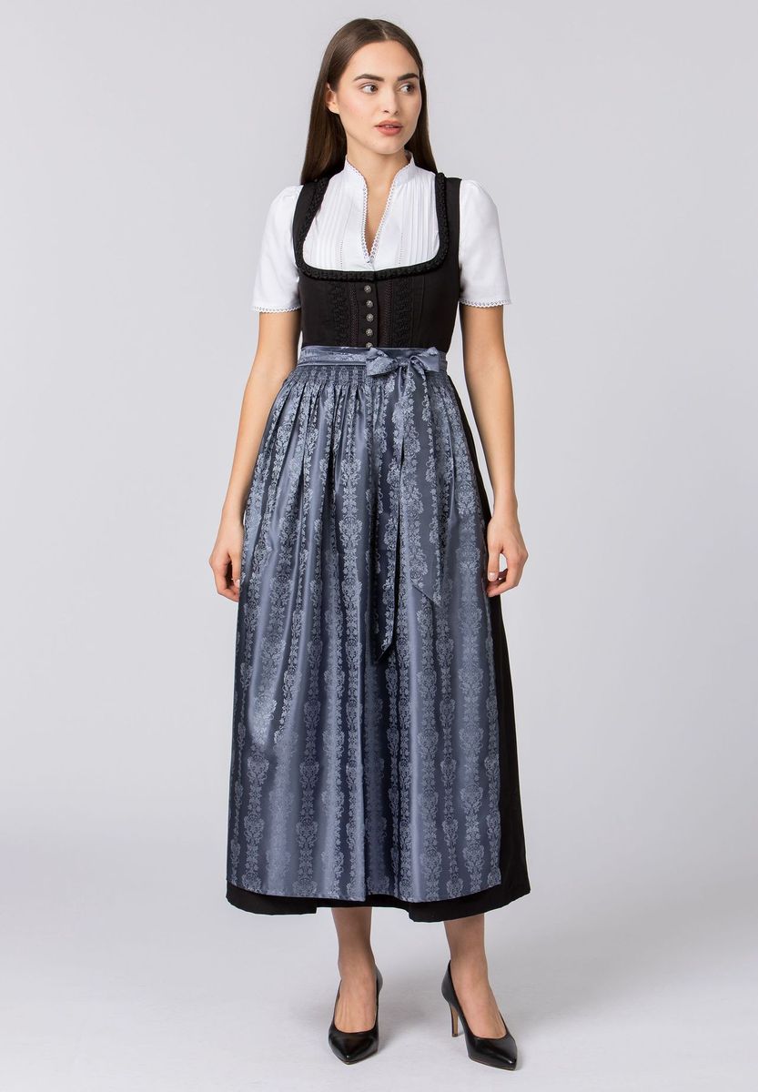 Eleganter Dirndlrock aus floralem Jacquard