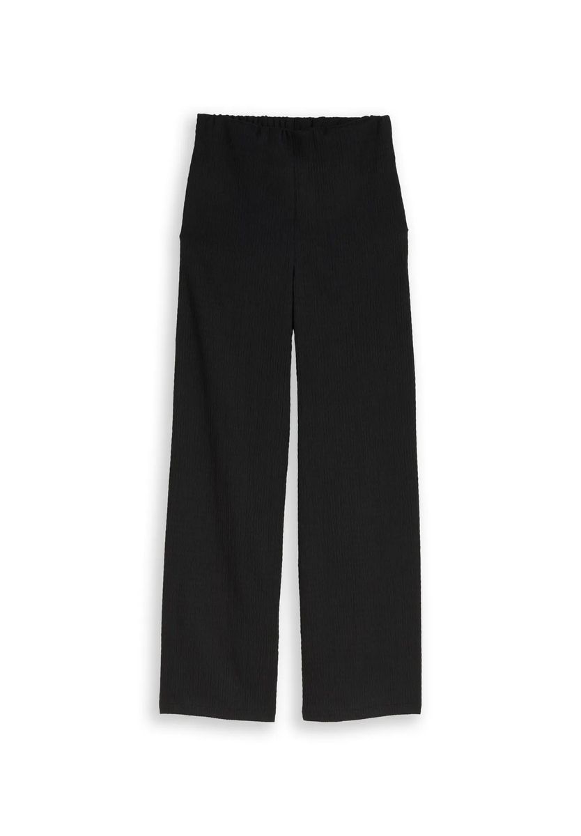 Strukturierte Hose mit weitem Bein