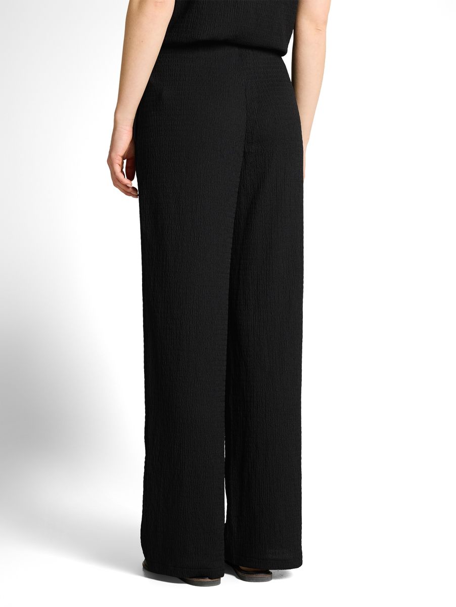 Strukturierte Hose mit weitem Bein
