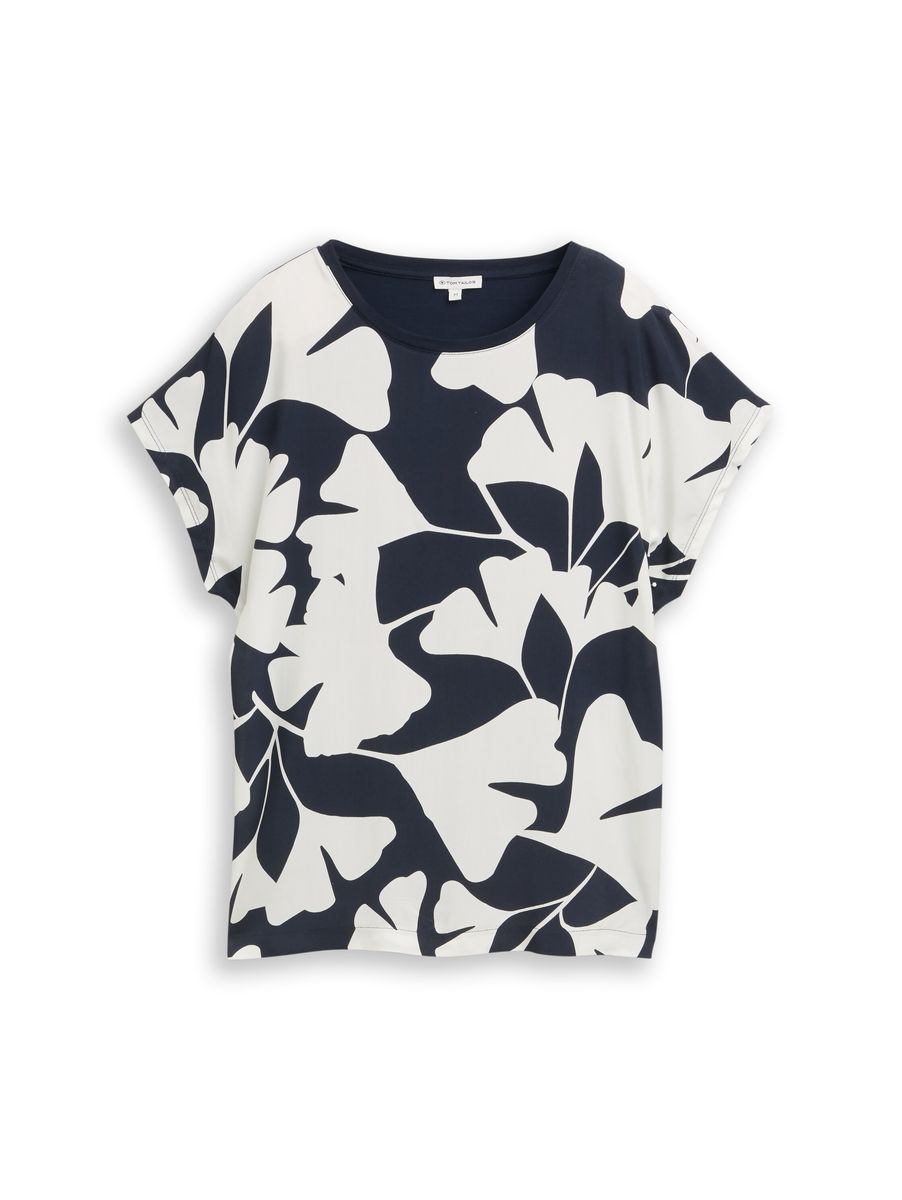 T-Shirt mit markantem Ginkgo-Print
