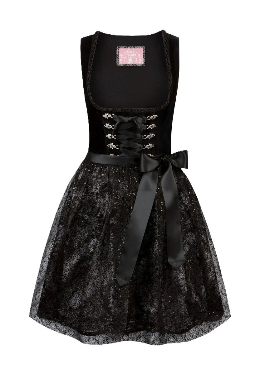 Elegantes Dirndlkleid aus Samt und Spitze
