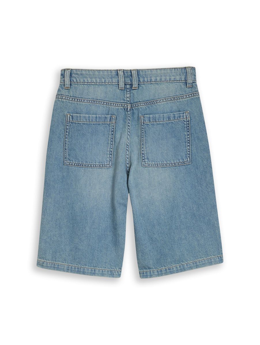 Relaxte Denim-Bermudas mit Patch-Taschen