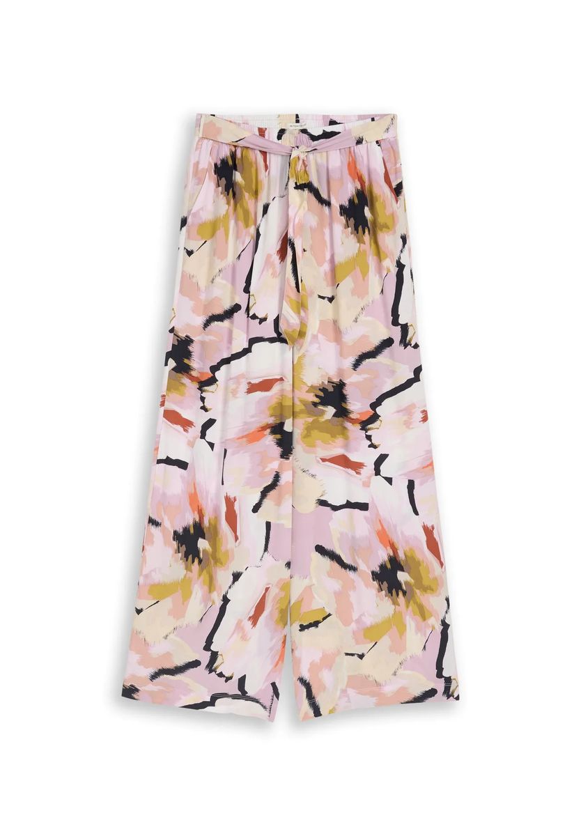 Weite Hose mit abstraktem Print