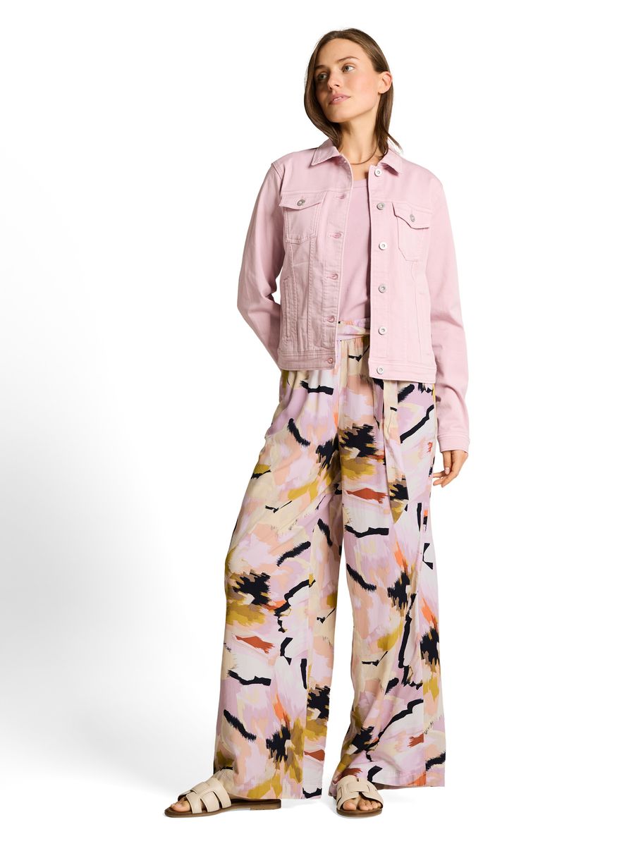 Weite Hose mit abstraktem Print