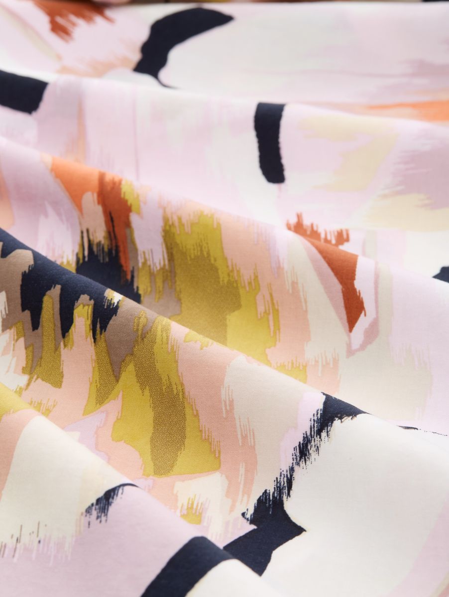 Weite Hose mit abstraktem Print