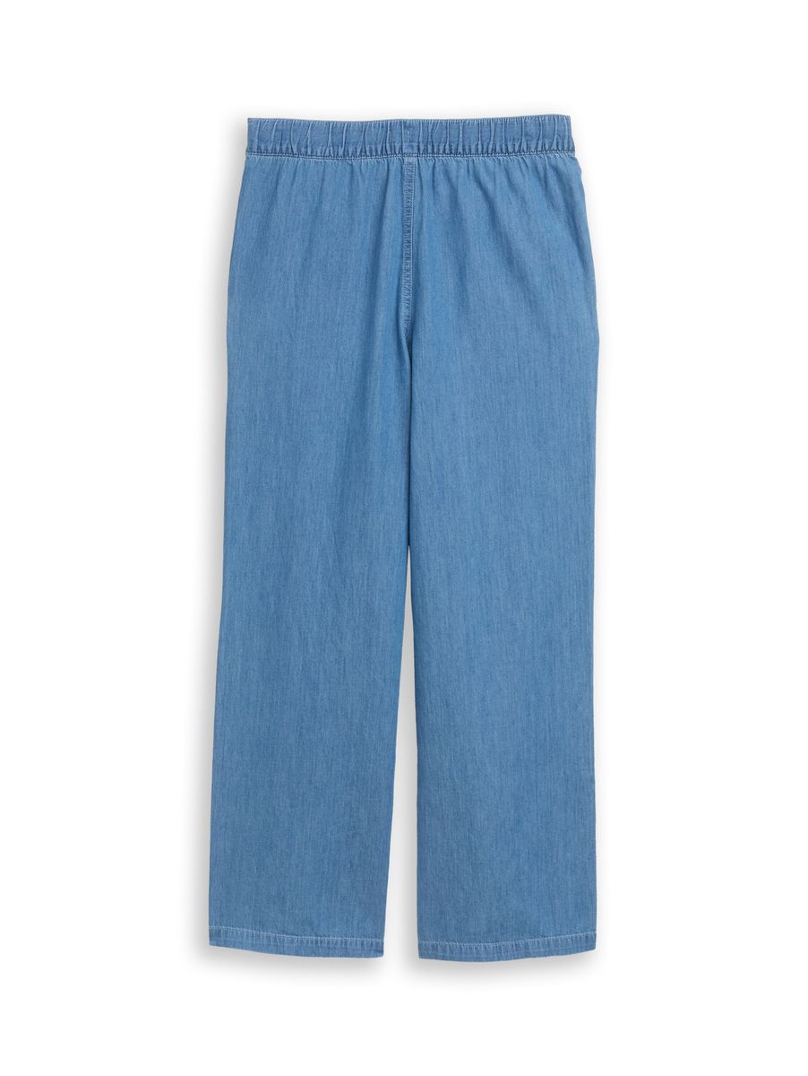 Lockere Denimhose mit weitem Bein