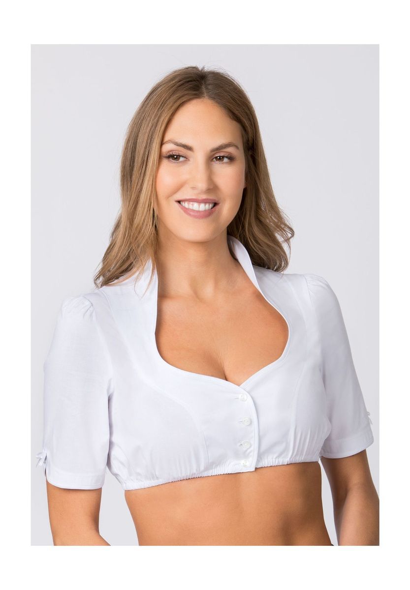 Traditionelle Dirndlbluse mit Kragen