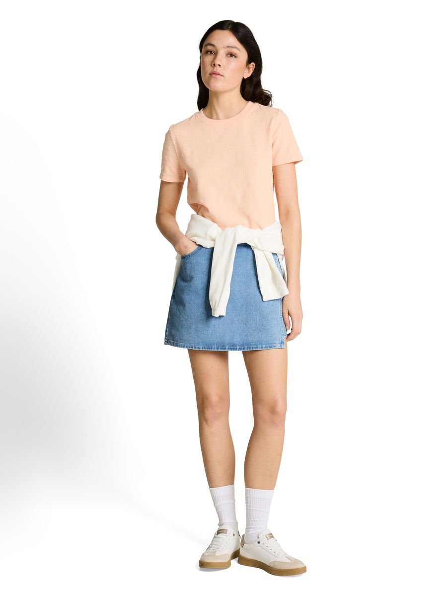 Asymmetrischer Denim-Hosenrock mit Wickelfront