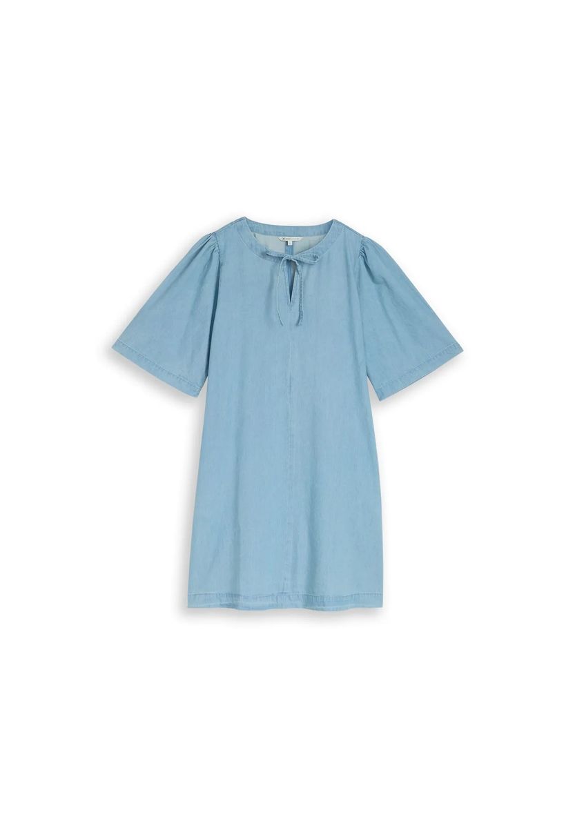 Jeans-Hemdkleid mit Bindeband