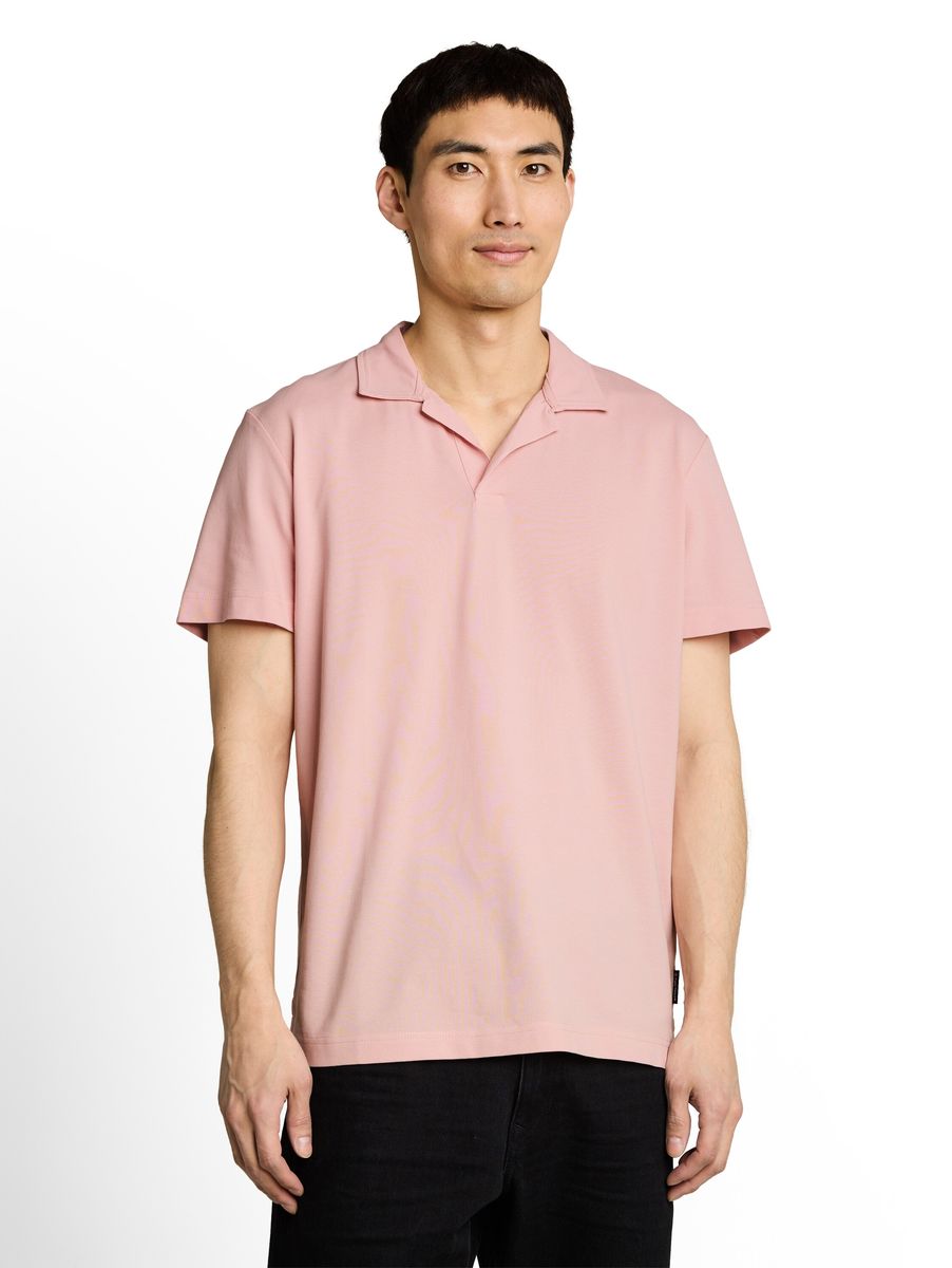 Strukturiertes Polo-Shirt mit Reverskragen