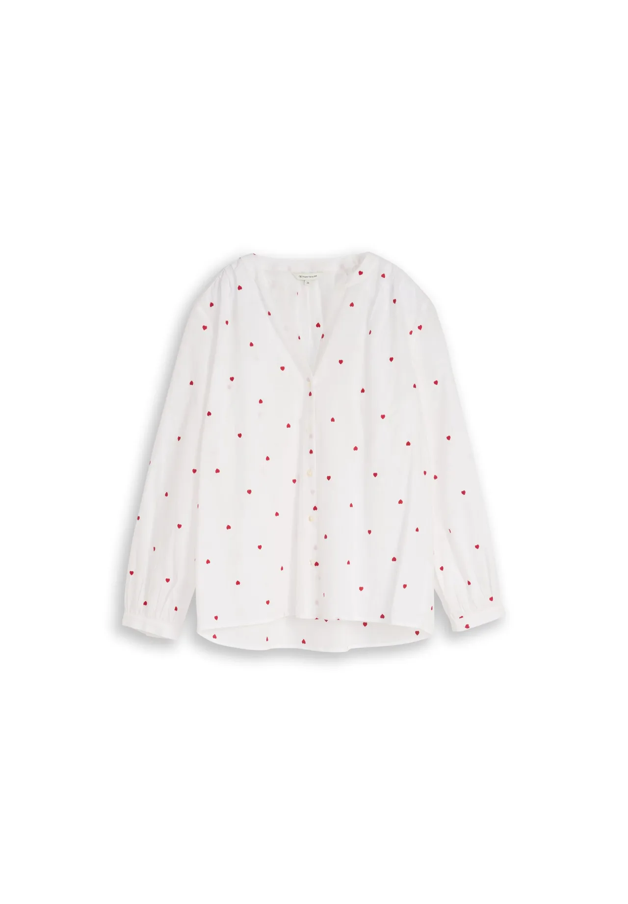 Bestickte Bluse mit Herz-Motiv