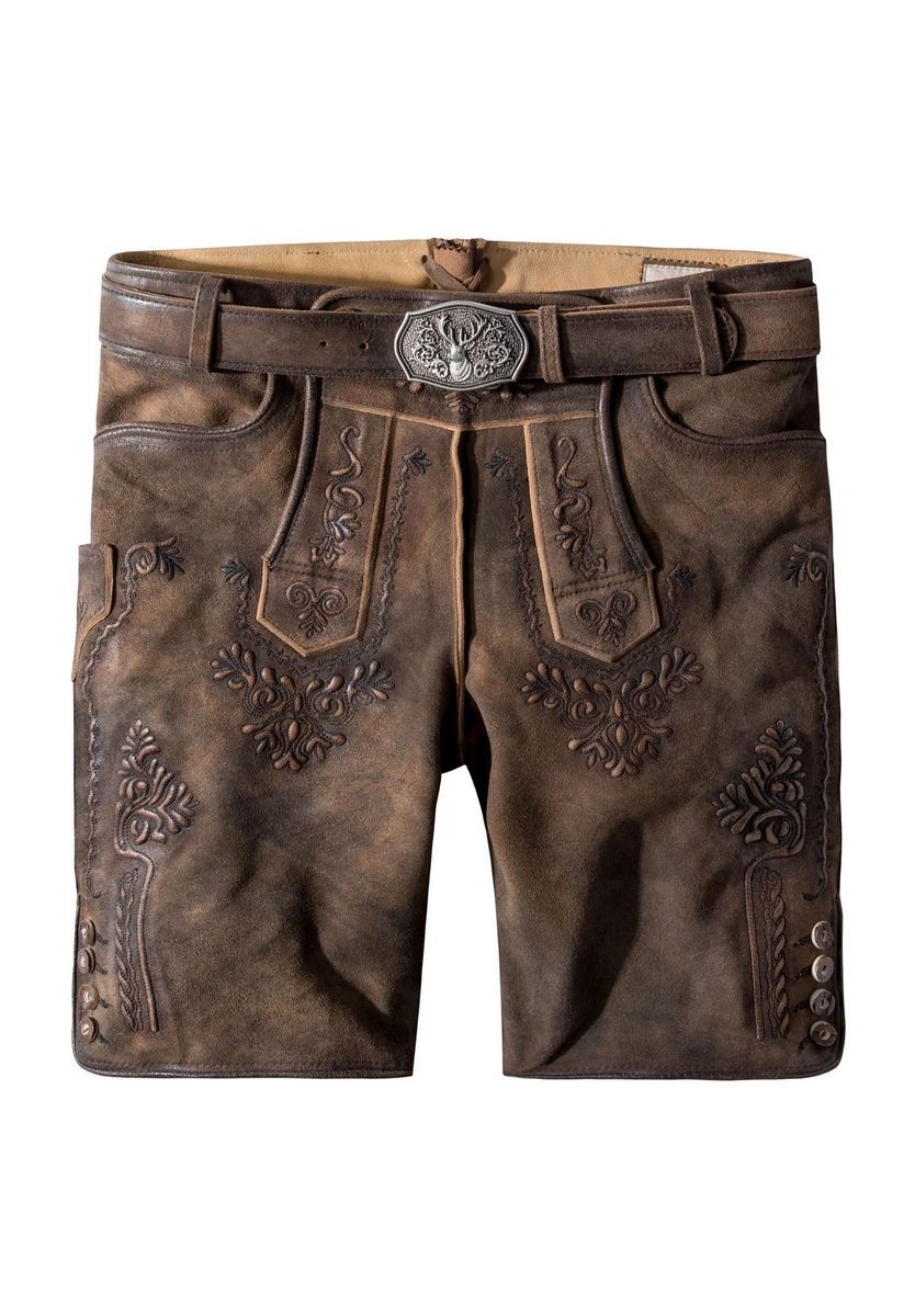 Traditionelle Lederhose Shorts aus Leder für Herren