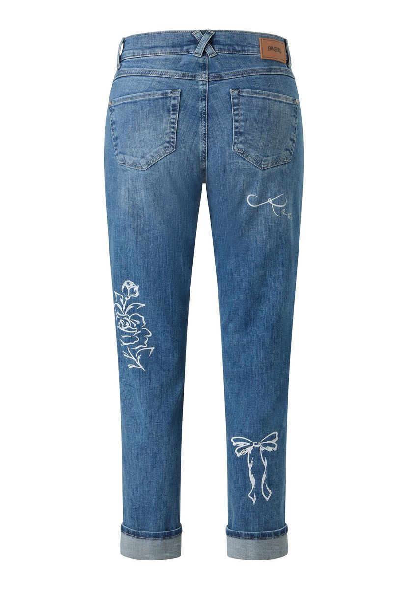 Straight-Leg-Denim mit verspielten Grafiken
