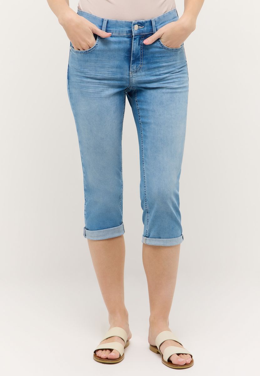 Gerade geschnittene Five-Pocket-Caprijeans