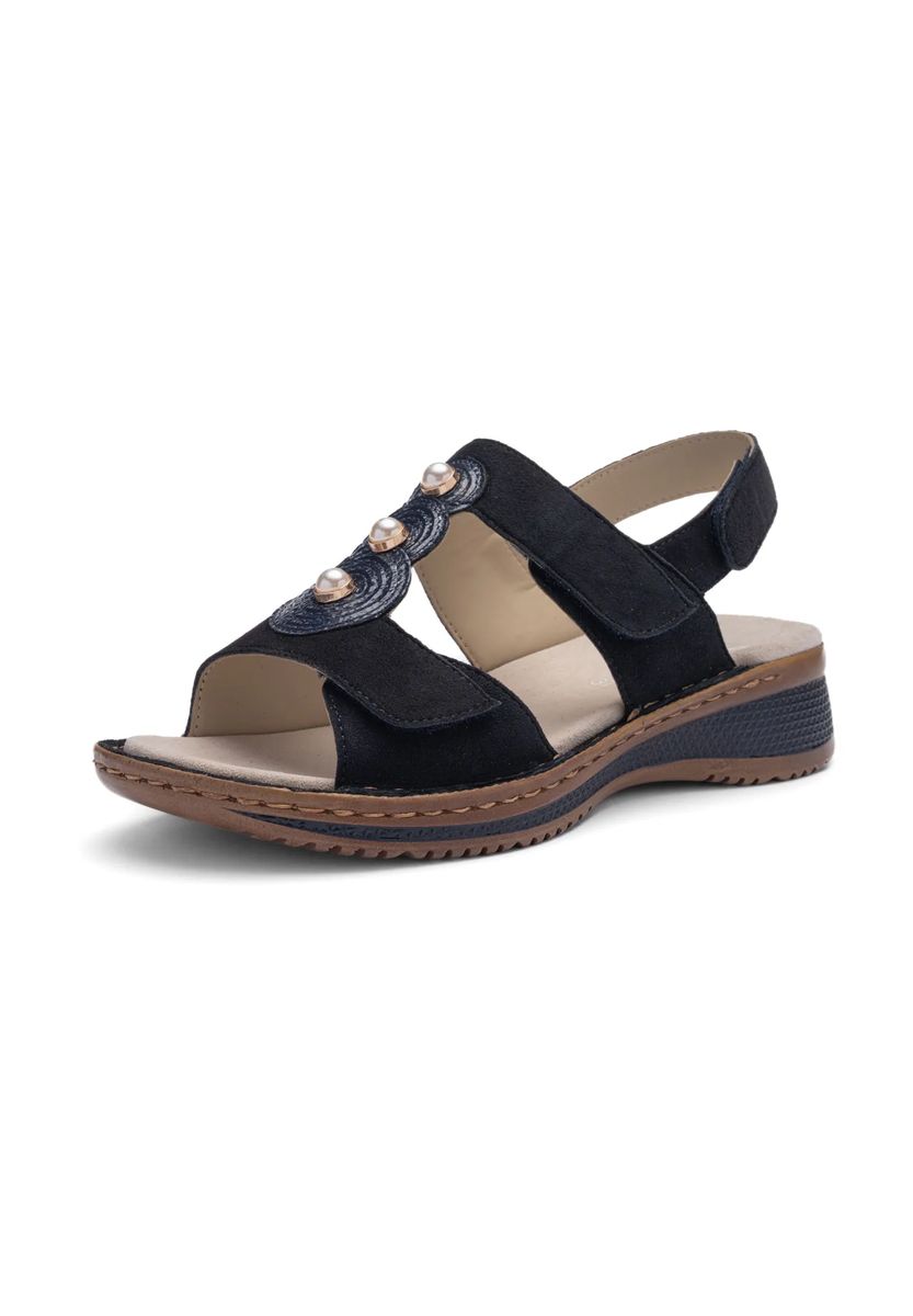 Komfortsandalen mit Perlenverzierung