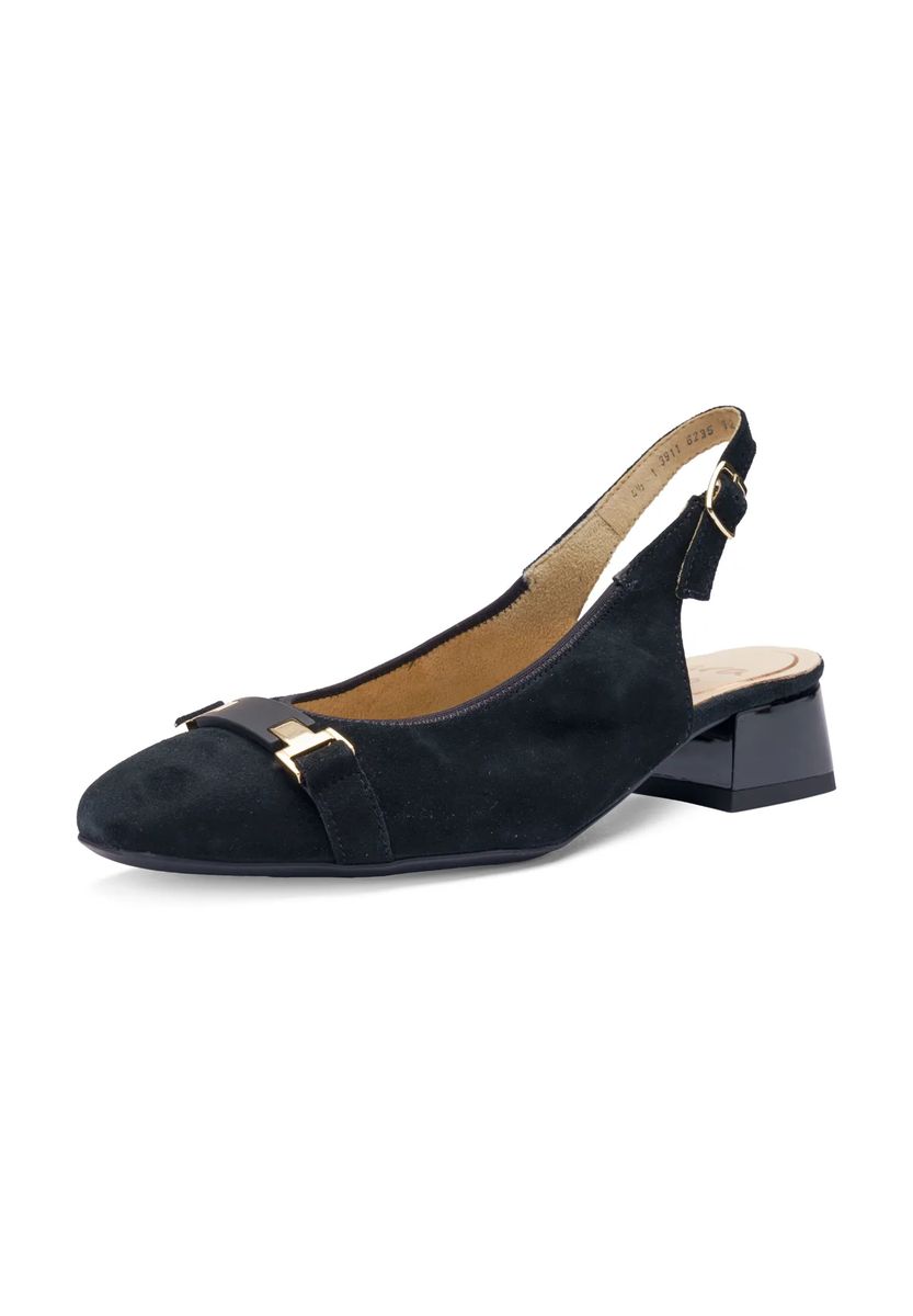 Slingpumps aus Wildleder mit Blockabsatz