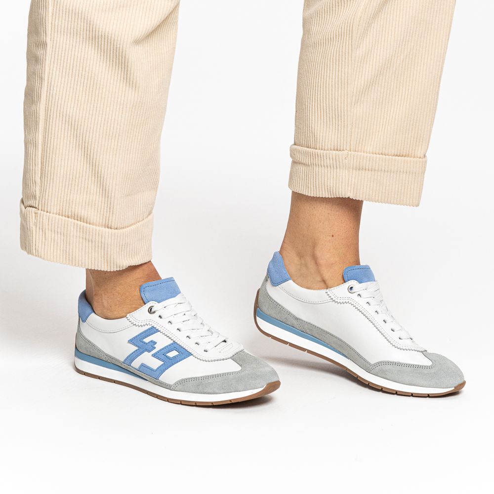 Leder-Sneaker im Retro-Design