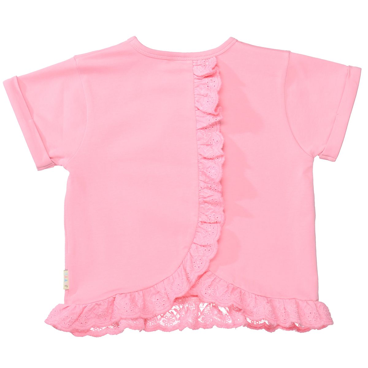 T-Shirt mit Rüschensaum und Motiv