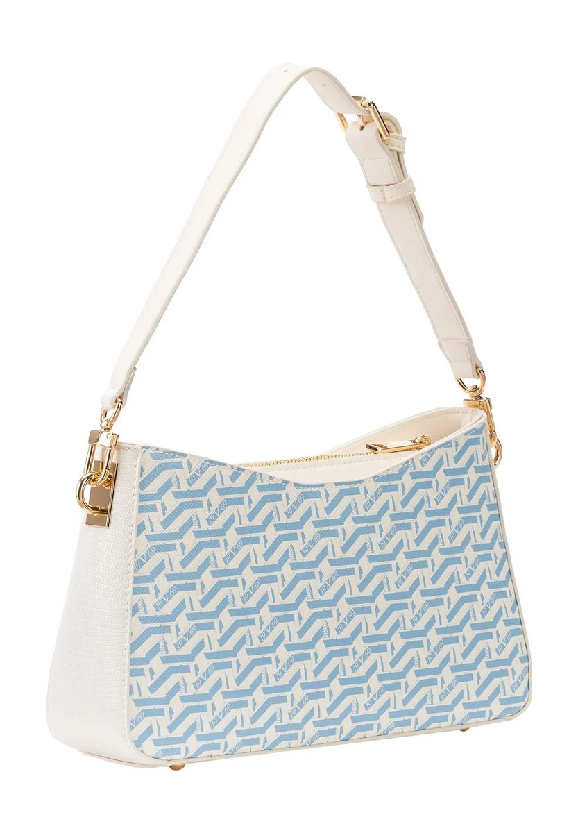 Schultertasche mit geometrischem Monogramm-Muster