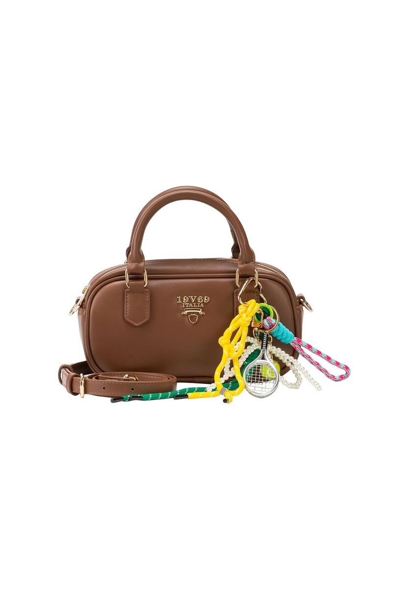 Strukturierte Mini-Handtasche in Lederoptik