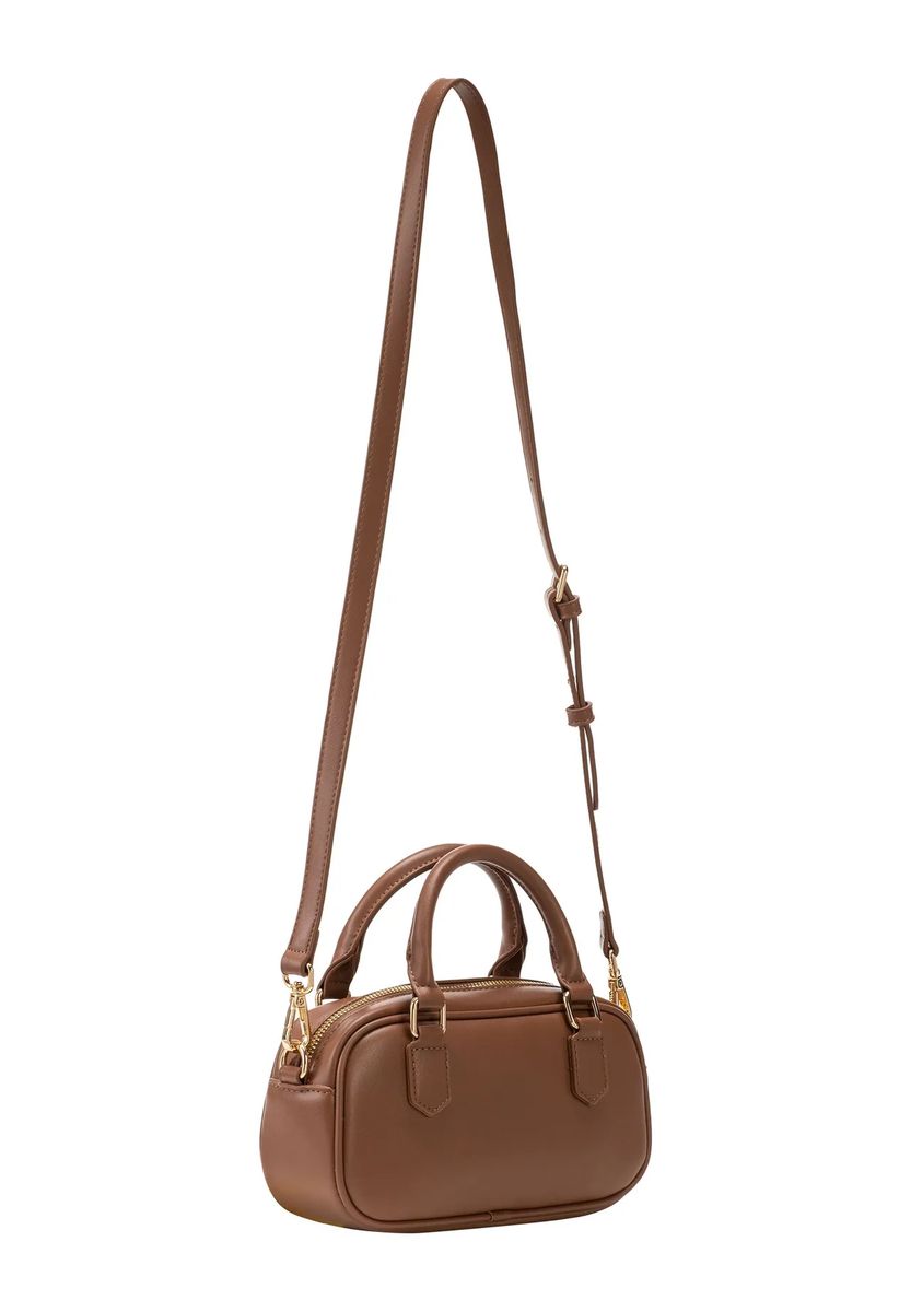 Strukturierte Mini-Handtasche in Lederoptik