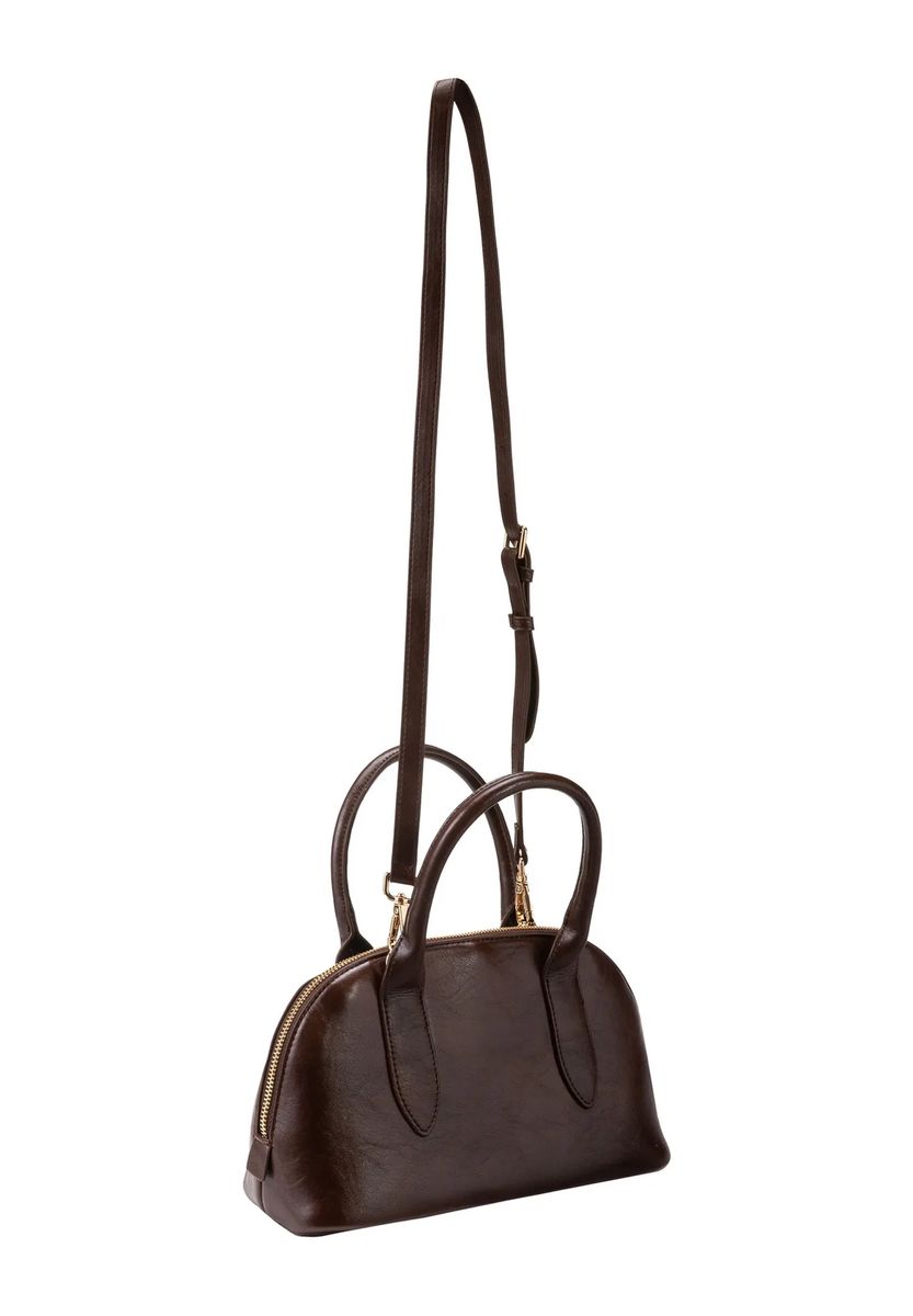 Strukturierte Dome-Handtasche mit Dekorbändern