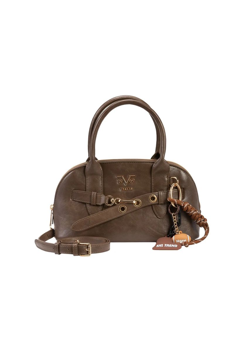Kompakte Henkeltasche mit Zierbändern