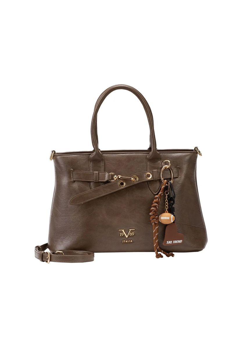 Zeitlose Handtasche mit dekorativen Anhängern
