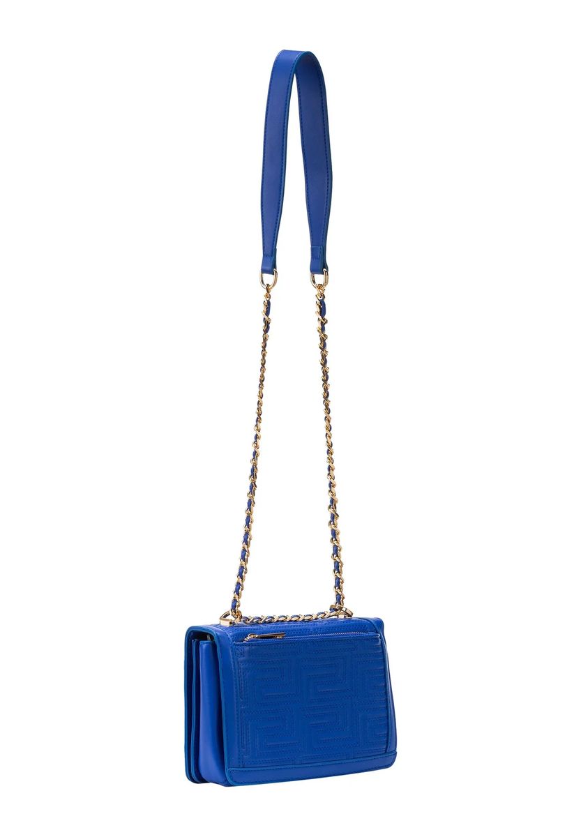 Schultertasche mit geometrischer Prägung
